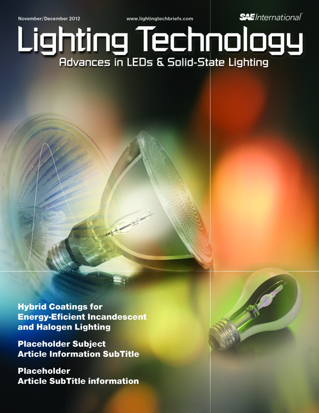 Lighting Technology is an SMM-Designed Cover Promoting DSI Article on Hybrid Coatings for Energy-Efficient Lighting