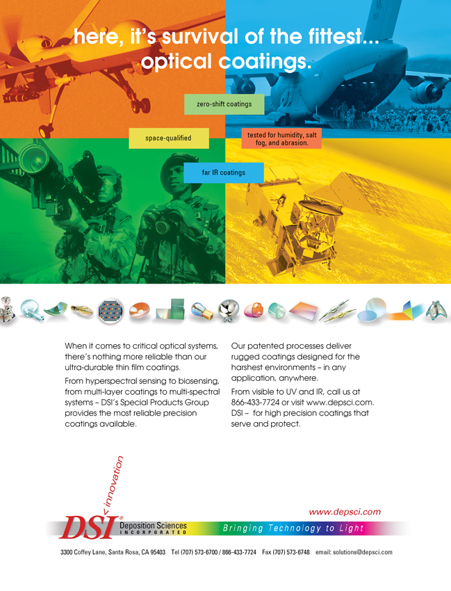 DSI Rugged Optical Thin Film Coatings for Military and Defense Ad