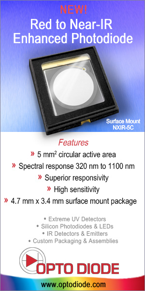 Opto Diode Features Near-IR Enhanced Photodiode