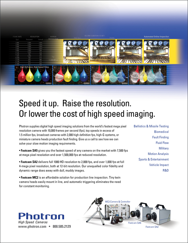Photron High Speed Cameras for Slow-Motion Analysis Ad