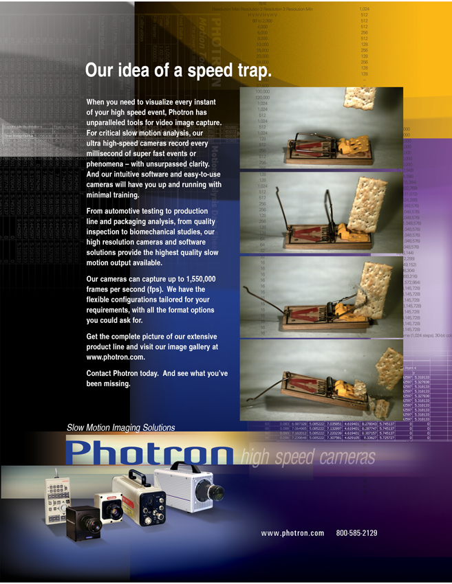 Photron High Speed Cameras for Slow-Motion Imaging Ad
