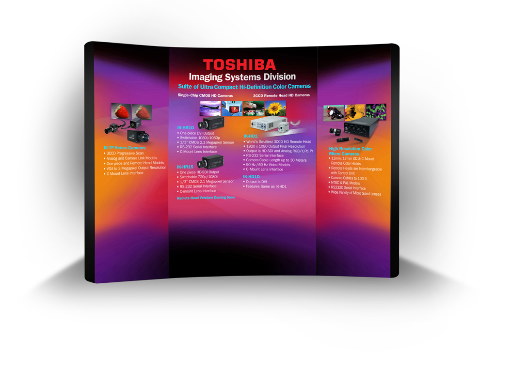 Toshiba Imaging Booth Describes CMOS and CCD Video Camera Offerings 